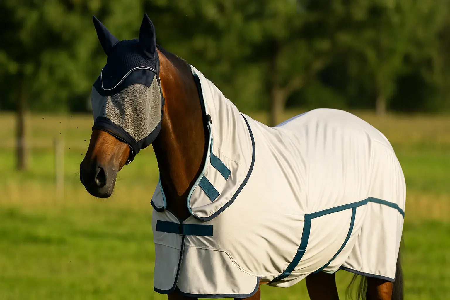 Varför är flugskydd viktigt för hästen på sommaren?
