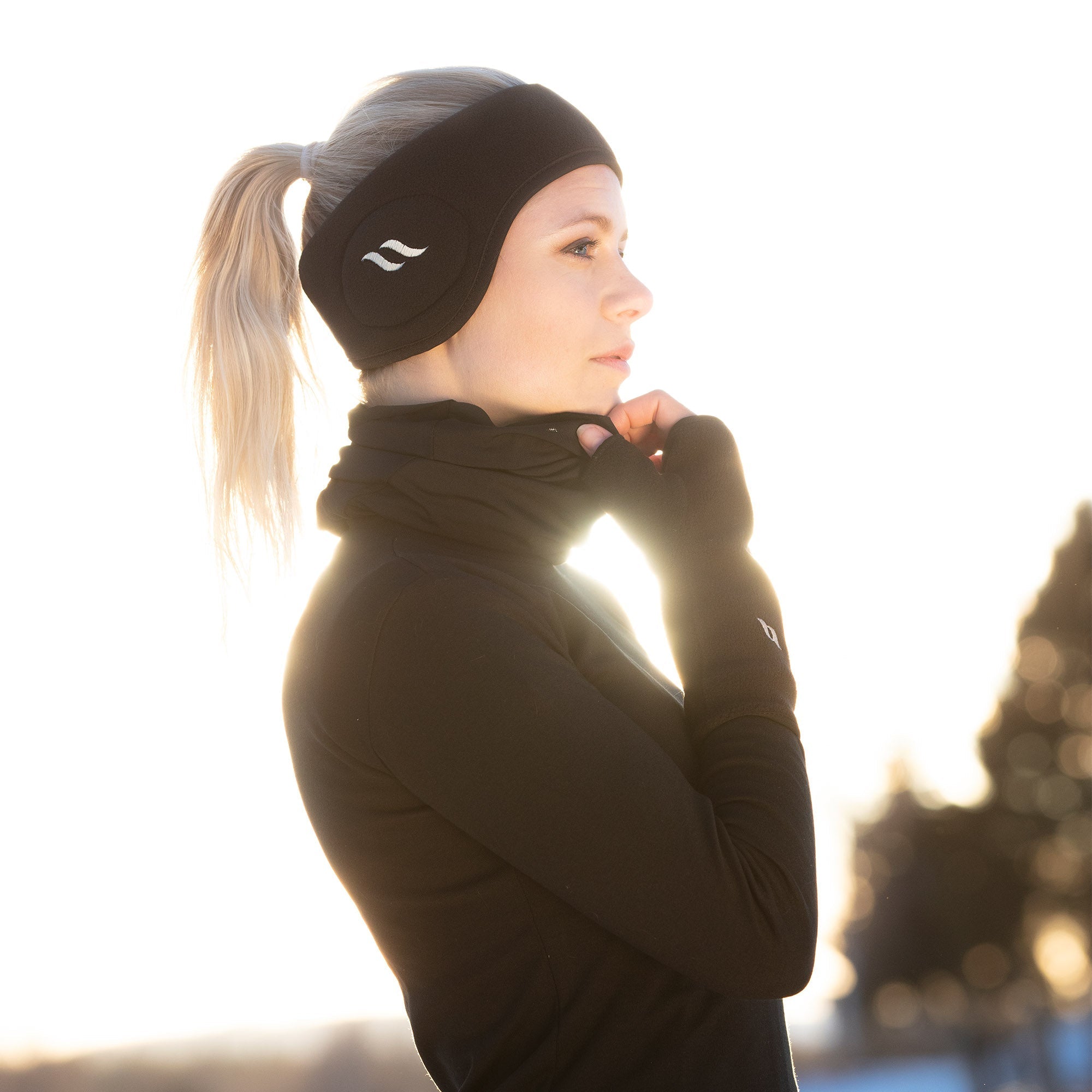 Back on Track Pannband Fleece – Svart