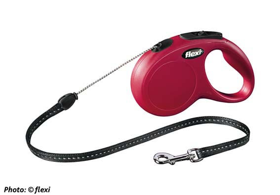 Flexi New CLASSIC S: 5 m rep - Röd