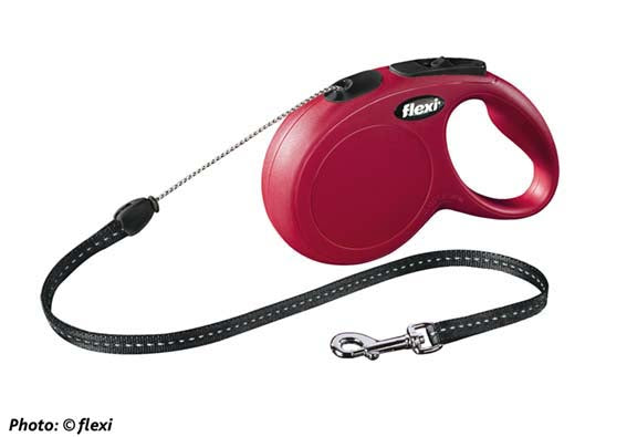 Flexi New CLASSIC LONG S: 8 m rep - Röd