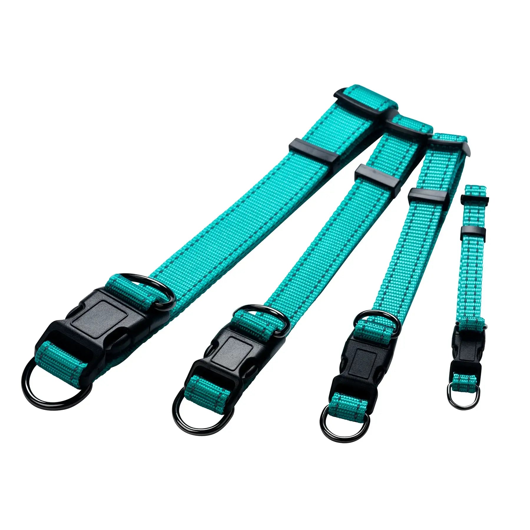 Dogman Iris Ställbart Hundhalsband - Turkos