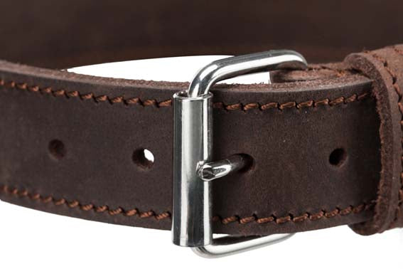 Trixie Rustic råläder halsband XS-S: 27-34 cm - Mörkbrun