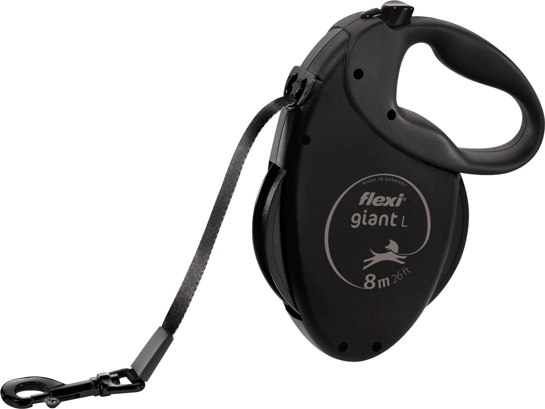 Flexi GIANT Black Edition band L: 8 m - Svart