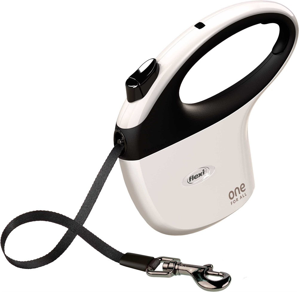 Flexi One Avantgarde koppel 5m - Vit/svart