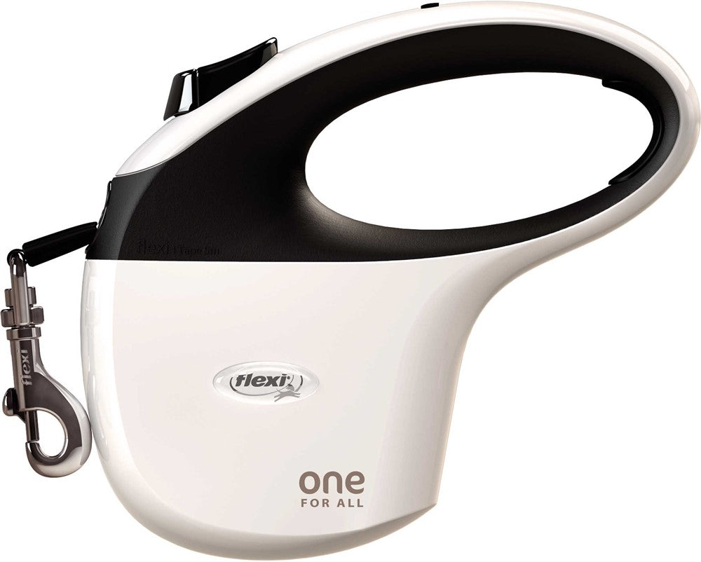 Flexi One Avantgarde koppel 5m - Vit/svart