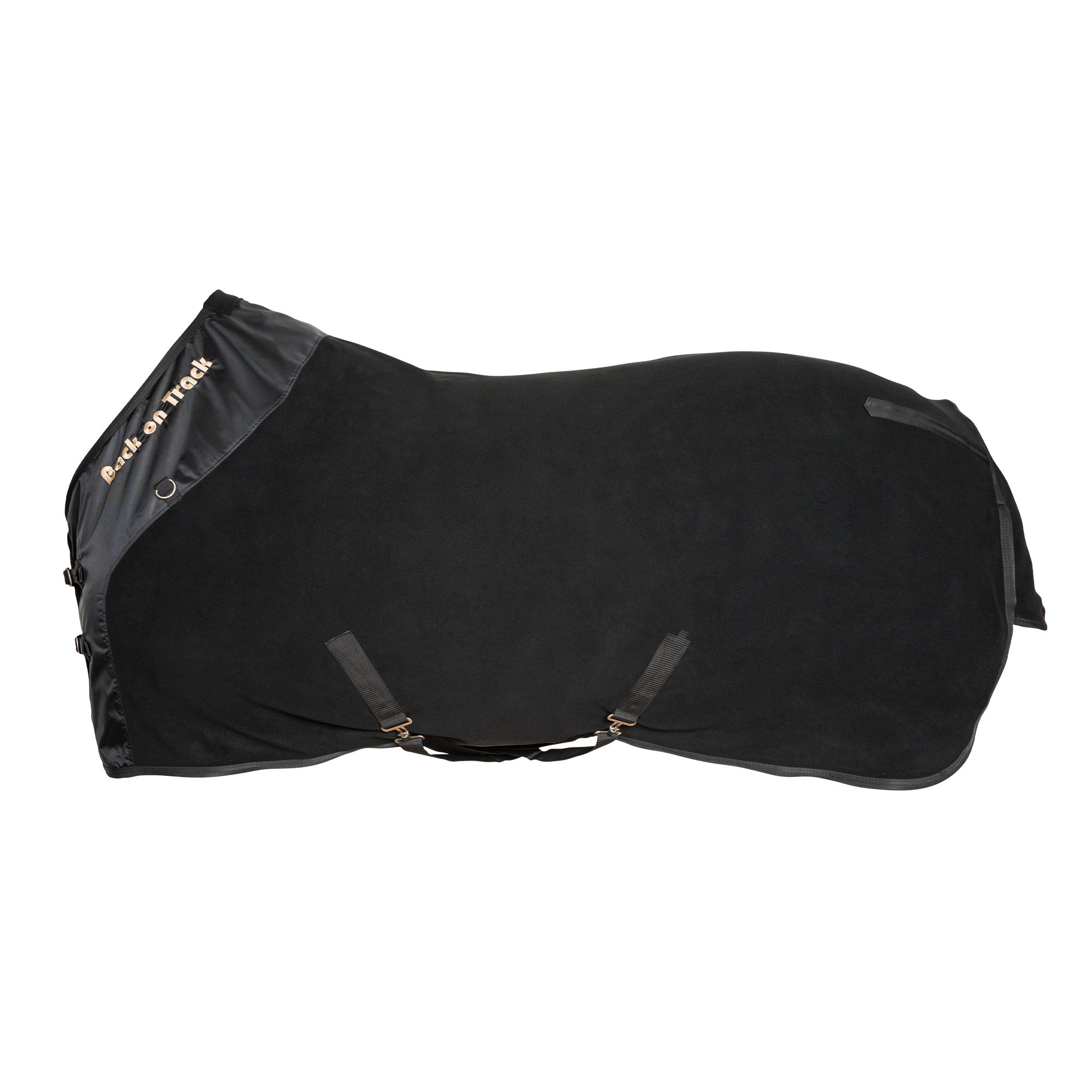 Back on Track Hästtäcke Fleece med D-ringar – Svart