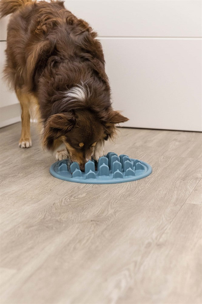 Trixie Slow Feed fodermatta "pelare" 35 cm - Blå