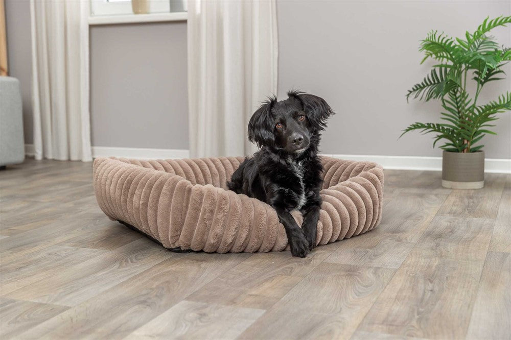 Trixie Lonni bädd manchester plysch rektangulär - Ljusbrun