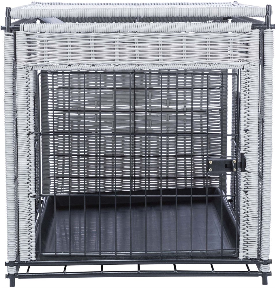 Trixie Stålbur polyrotting ljusgrå - M: 58×h60×77 cm