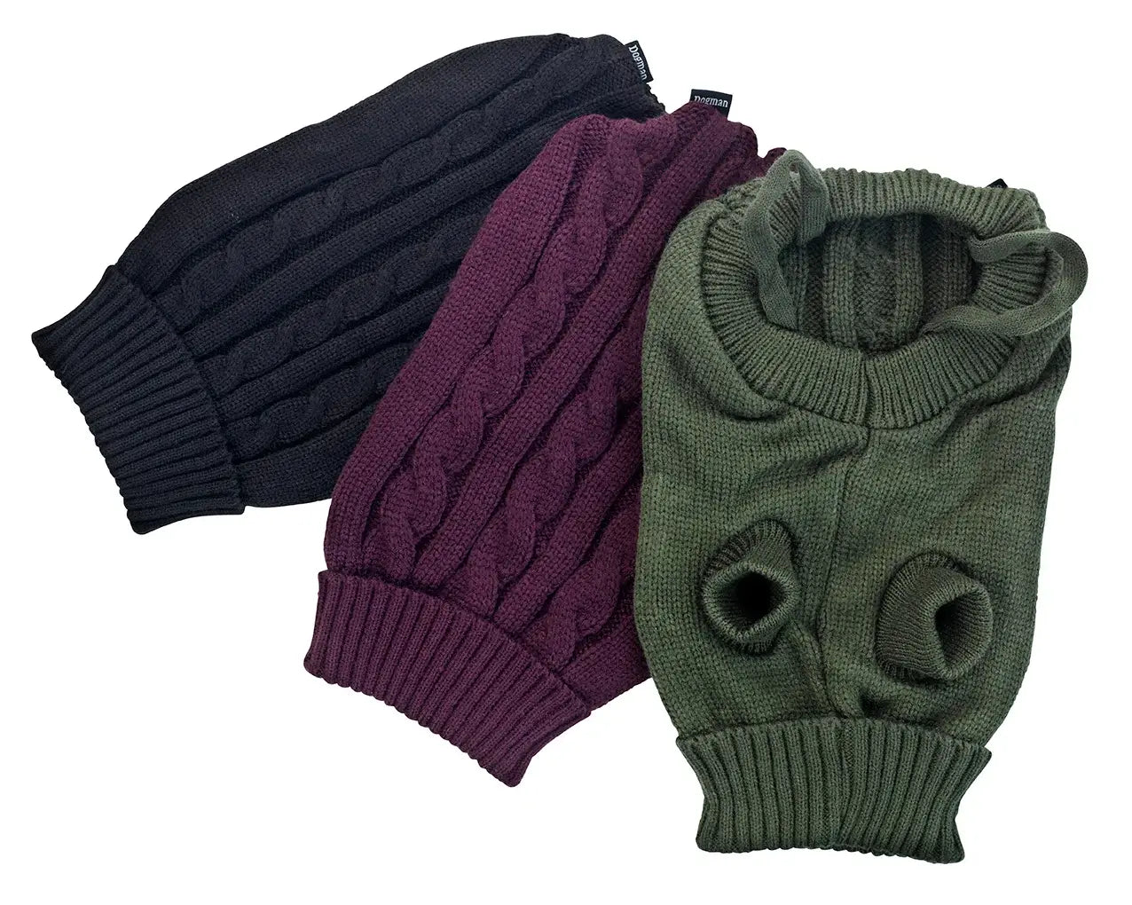 Dogman Gina Stickad Tröja - Vinröd