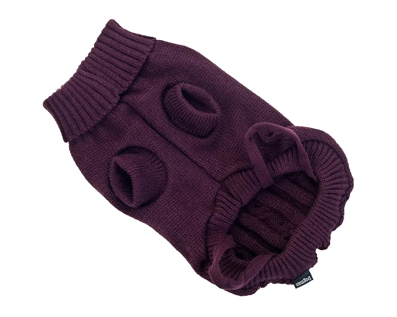 Dogman Gina Stickad Tröja - Vinröd