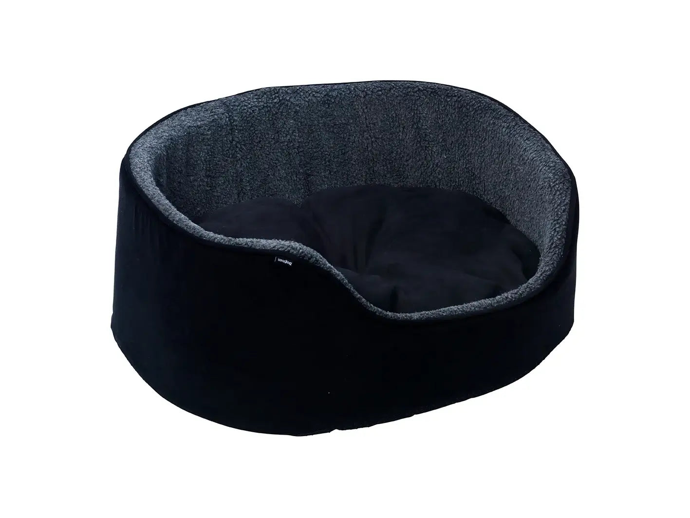 Dogman Sherpa Hög Kant Hundbädd - Svart