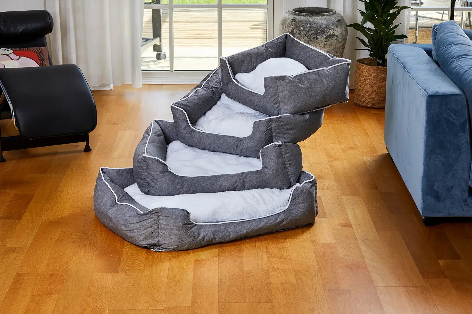 Dogman Buddy Rektangulär Hundbädd - Grå