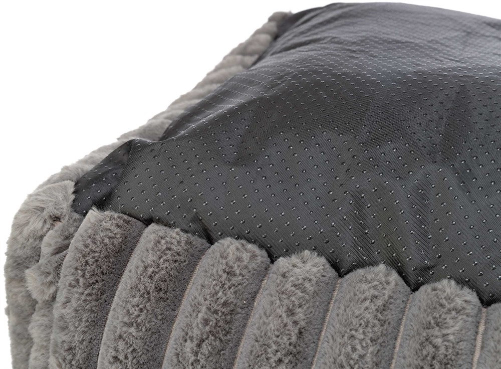 Trixie Lonni bädd manchester plysch rektangulär - Grå