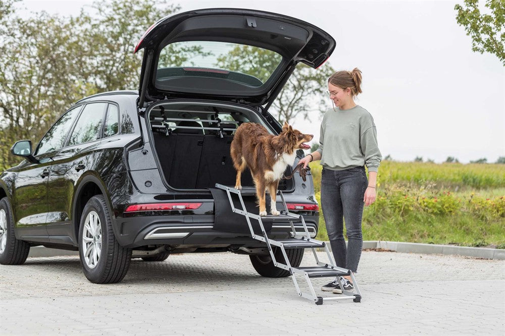 Trixie Trappa 4-stegs hopfällbar alu b:37 h: till 70 djup: till 160cm