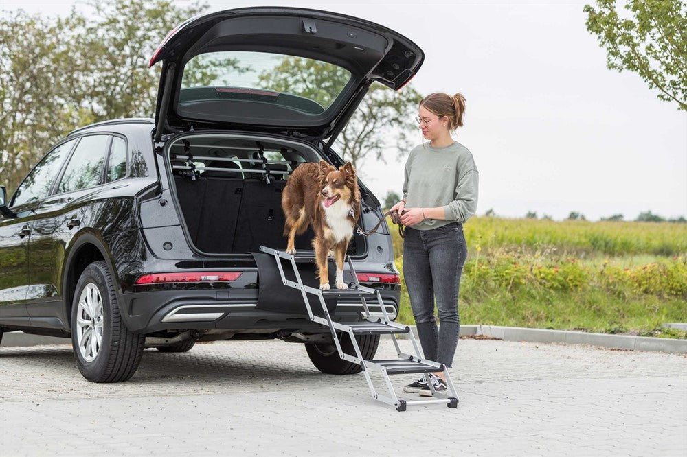 Trixie Trappa 4-stegs hopfällbar alu b:37 h: till 70 djup: till 160cm