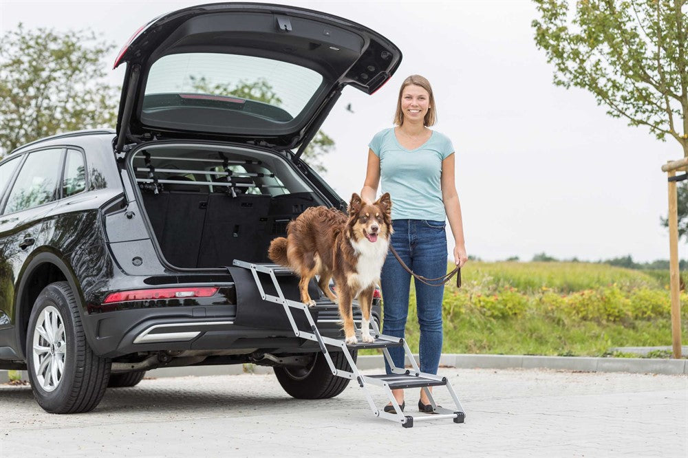 Trixie Trappa 4-stegs hopfällbar alu b:37 h: till 70 djup: till 160cm