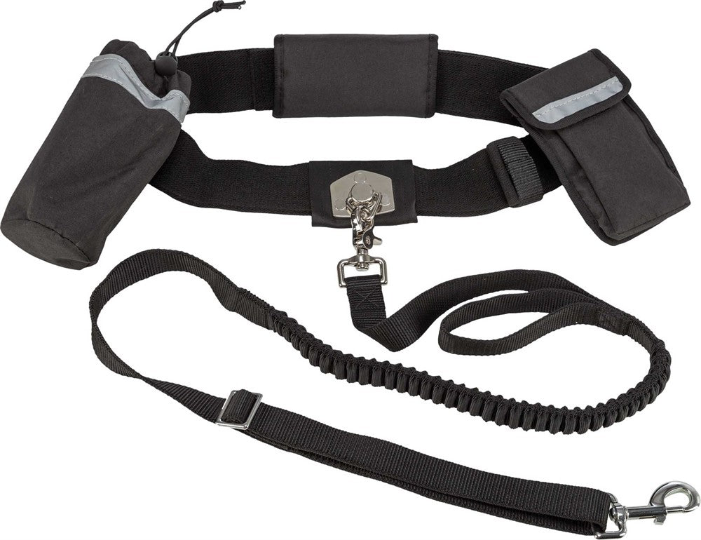 Handsfreebälte m expander 60-120/40 cm m koppel - Svart