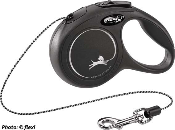 Flexi New CLASSIC XS: 3 m rep - Svart