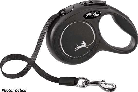 Flexi New CLASSIC XS: 3 m band - Svart