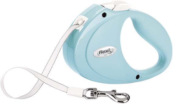 Flexi PUPPY Rullkoppel med Band XS: 2 m - Ljusblå