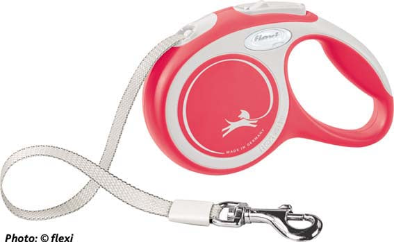 Flexi New Comfort band XS: 3 m - Röd