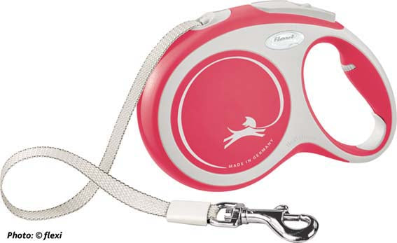 Flexi New Comfort band L: 8 m - Röd