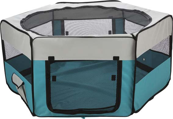 Trixie Utehage nät/golv polyester ø 130×55 cm - Turkos/ljusgrå