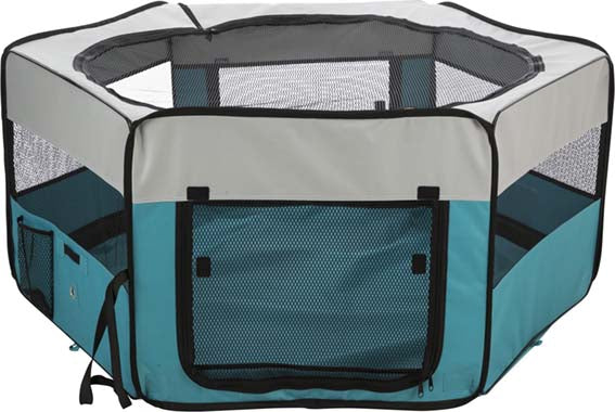 Trixie Utehage nät/golv polyester ø 130×55 cm - Turkos/ljusgrå