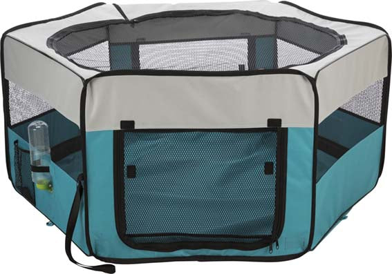 Trixie Utehage nät/golv polyester ø 130×55 cm - Turkos/ljusgrå