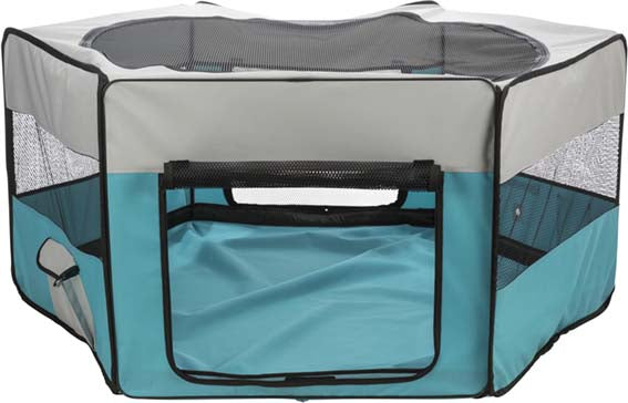 Trixie Utehage nät/golv polyester ø 150×65 cm - Turkos/ljusgrå