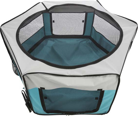 Trixie Utehage nät/golv polyester ø 150×65 cm - Turkos/ljusgrå