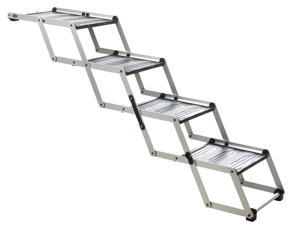 Trixie Trappa 4-stegs hopfällbar alu b:37 h: till 70 djup: till 160cm