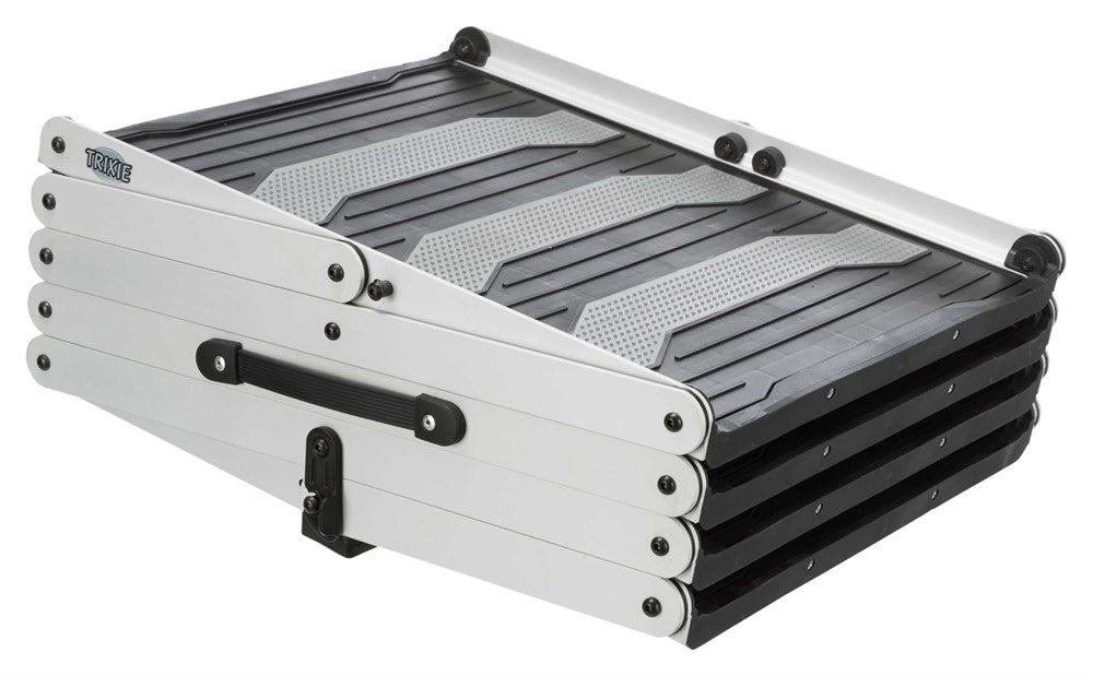 Trixie Trappa 4-stegs hopfällbar alu b:37 h: till 70 djup: till 160cm