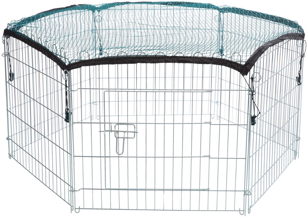 Trixie Utehage med skyddsnät, galv 6 sekt - ø 120x58 cm