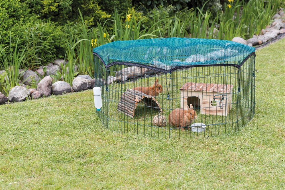 Trixie Utehage med skyddsnät metall 8 sekt ø 150×57 cm - Grön