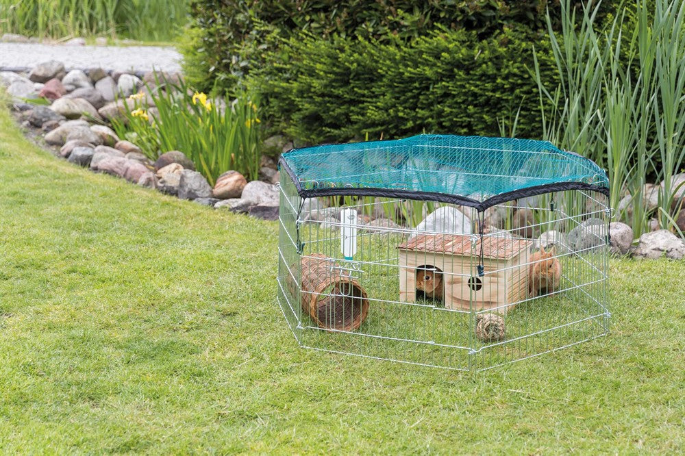 Trixie Utehage med skyddsnät, galv 6 sekt - ø 120x58 cm