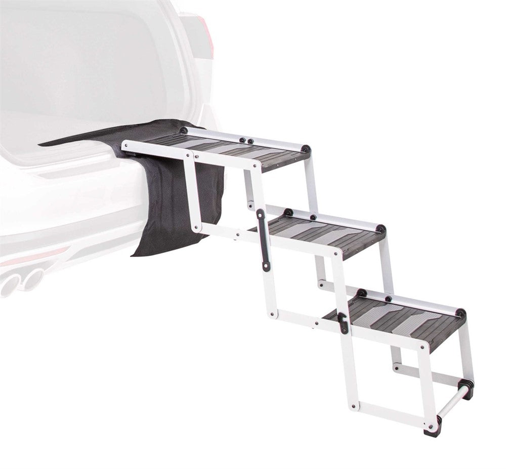 Trixie Trappa 3-stegs hopfällbar alu b:37 h:till 57cm djup: till 120cm