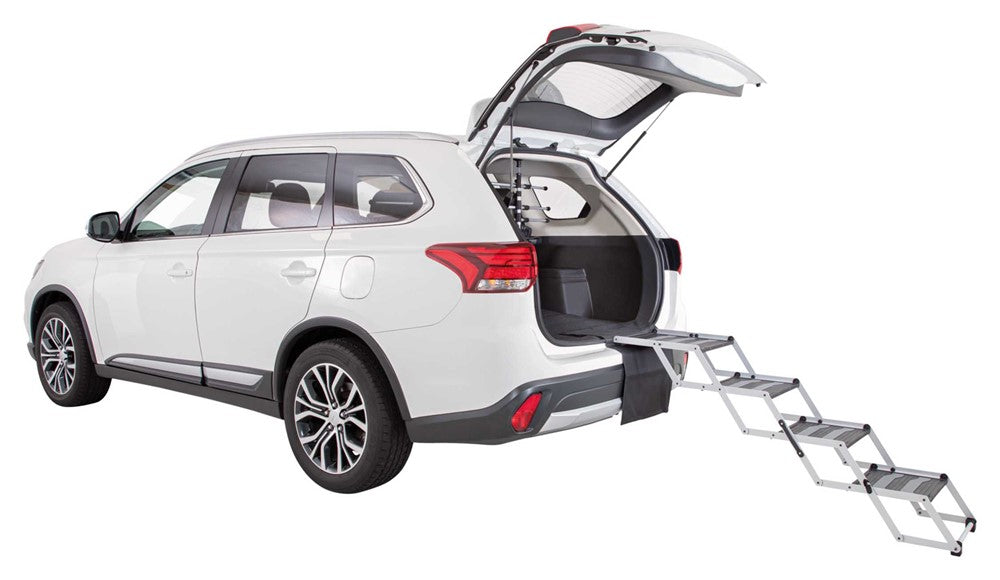 Trixie Trappa 4-stegs hopfällbar alu b:37 h: till 70 djup: till 160cm