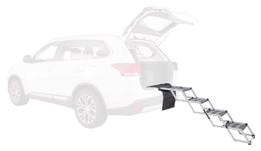 Trixie Trappa 4-stegs hopfällbar alu b:37 h: till 70 djup: till 160cm