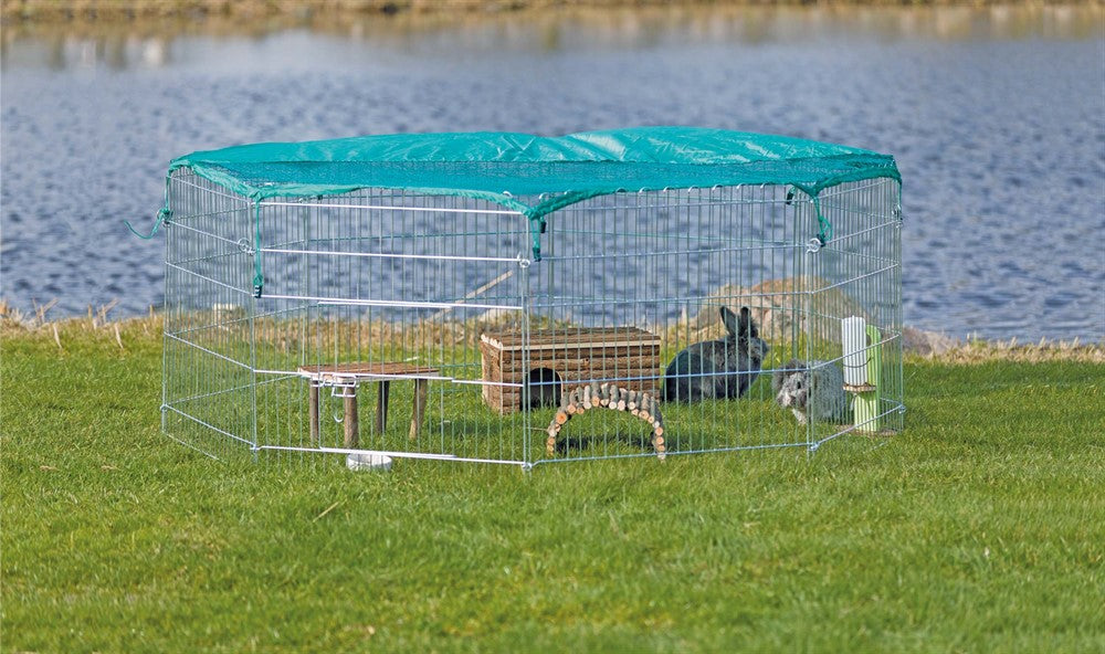 Trixie Utehage med skyddsnät metal 8 sekt - ø 210x75 cm