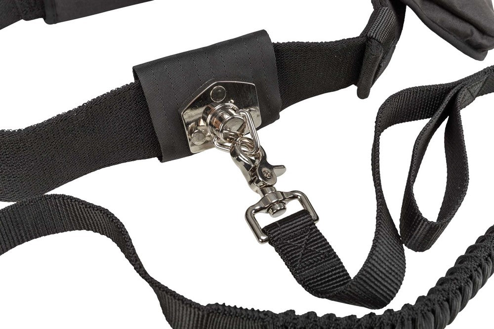 Handsfreebälte m expander 60-120/40 cm m koppel - Svart