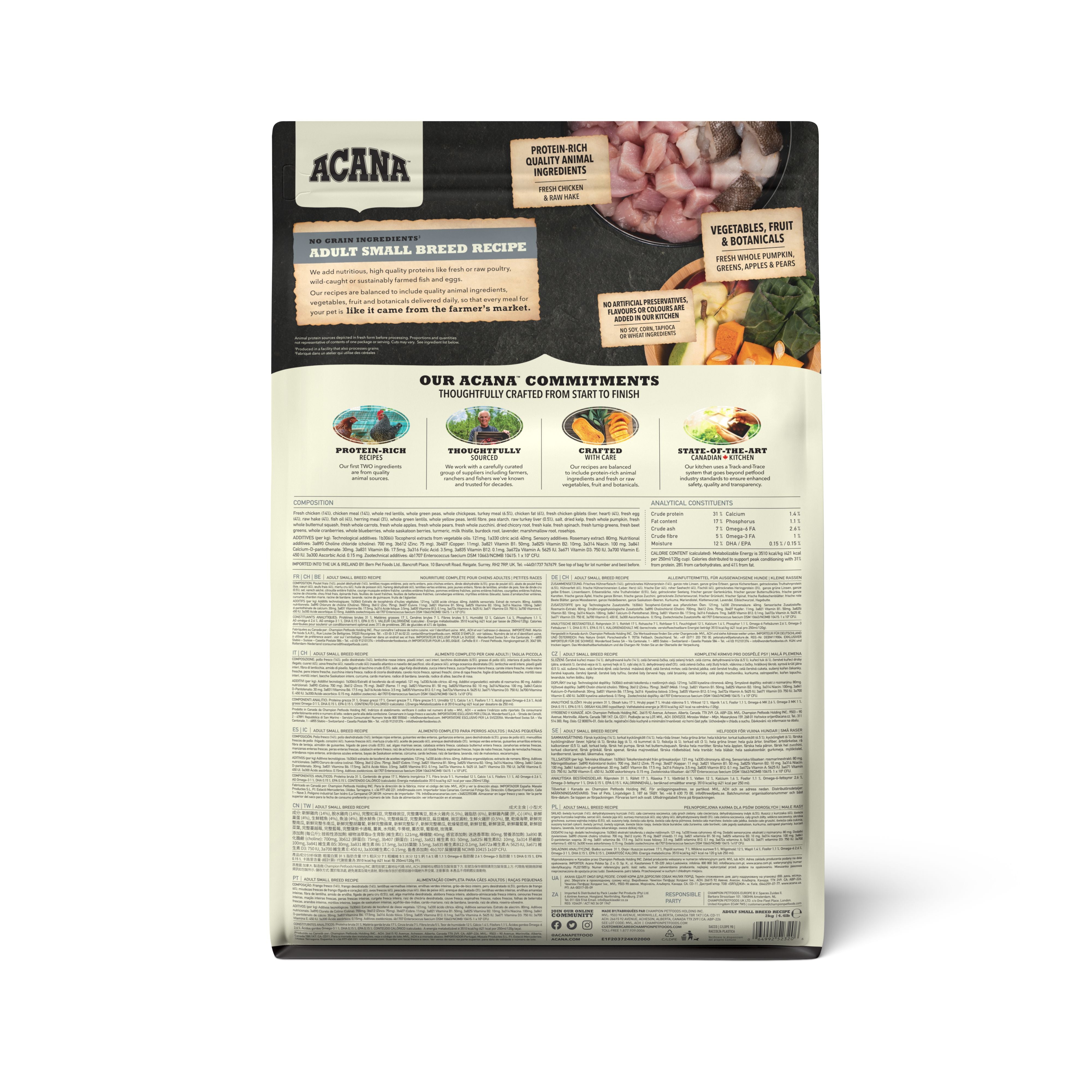 Acana Adult Small Breed Recipe Torrfoder För Hund