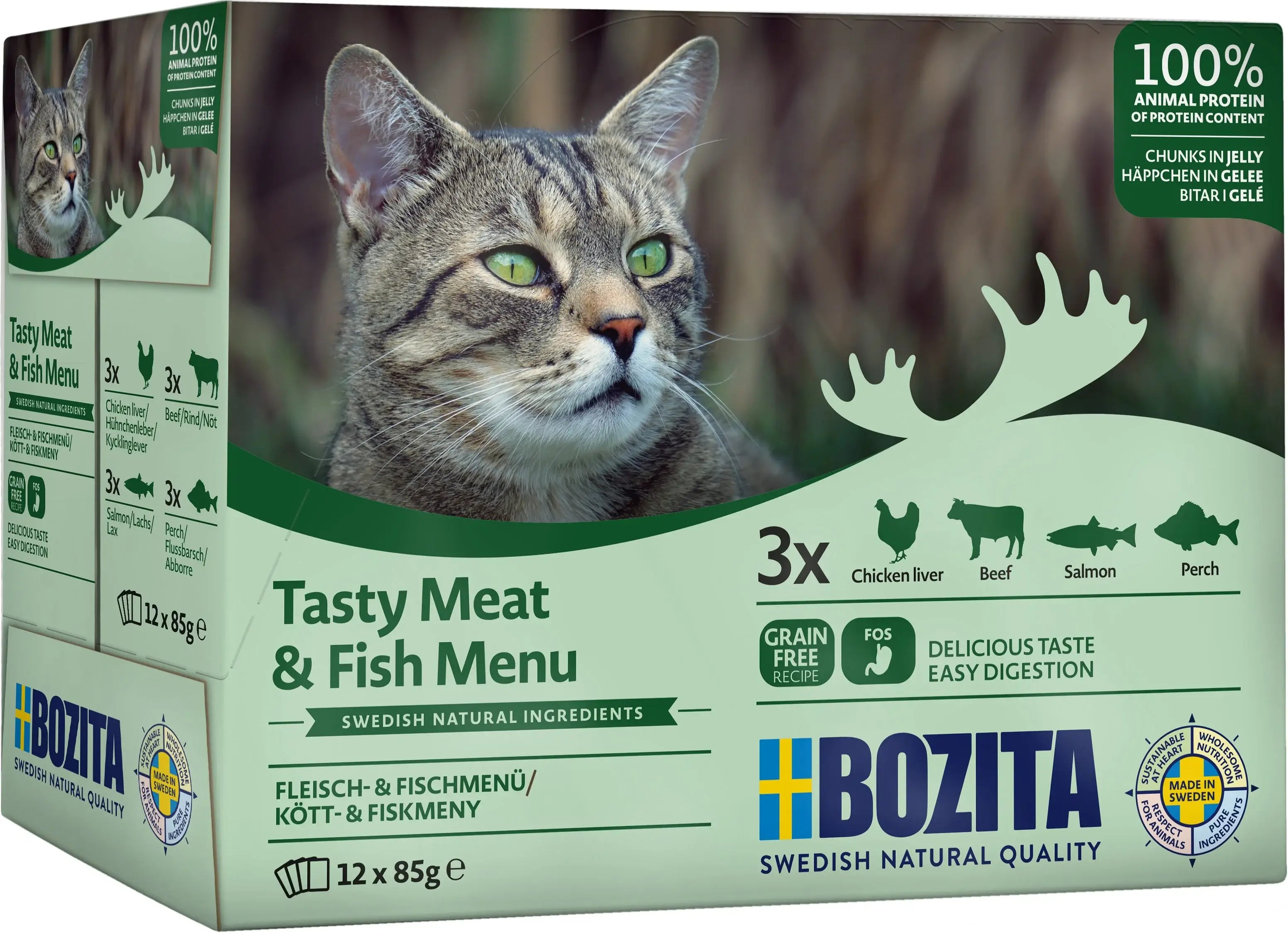 Bozita Meat & Fish In Jelly Våtfoder För Katt 12x85g