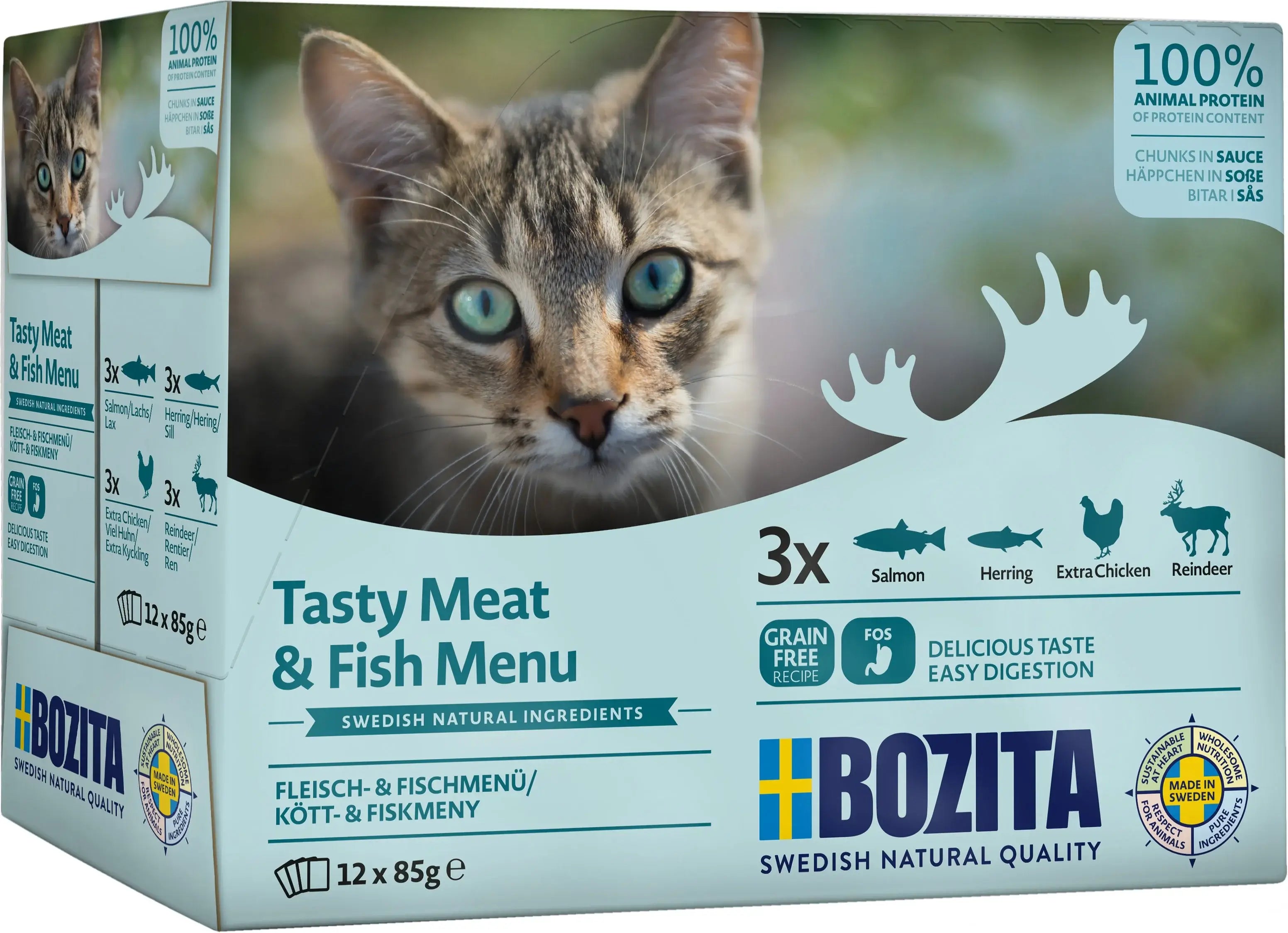 Bozita Meat & Fish In Sauce Våtfoder Till Katt 12x85g