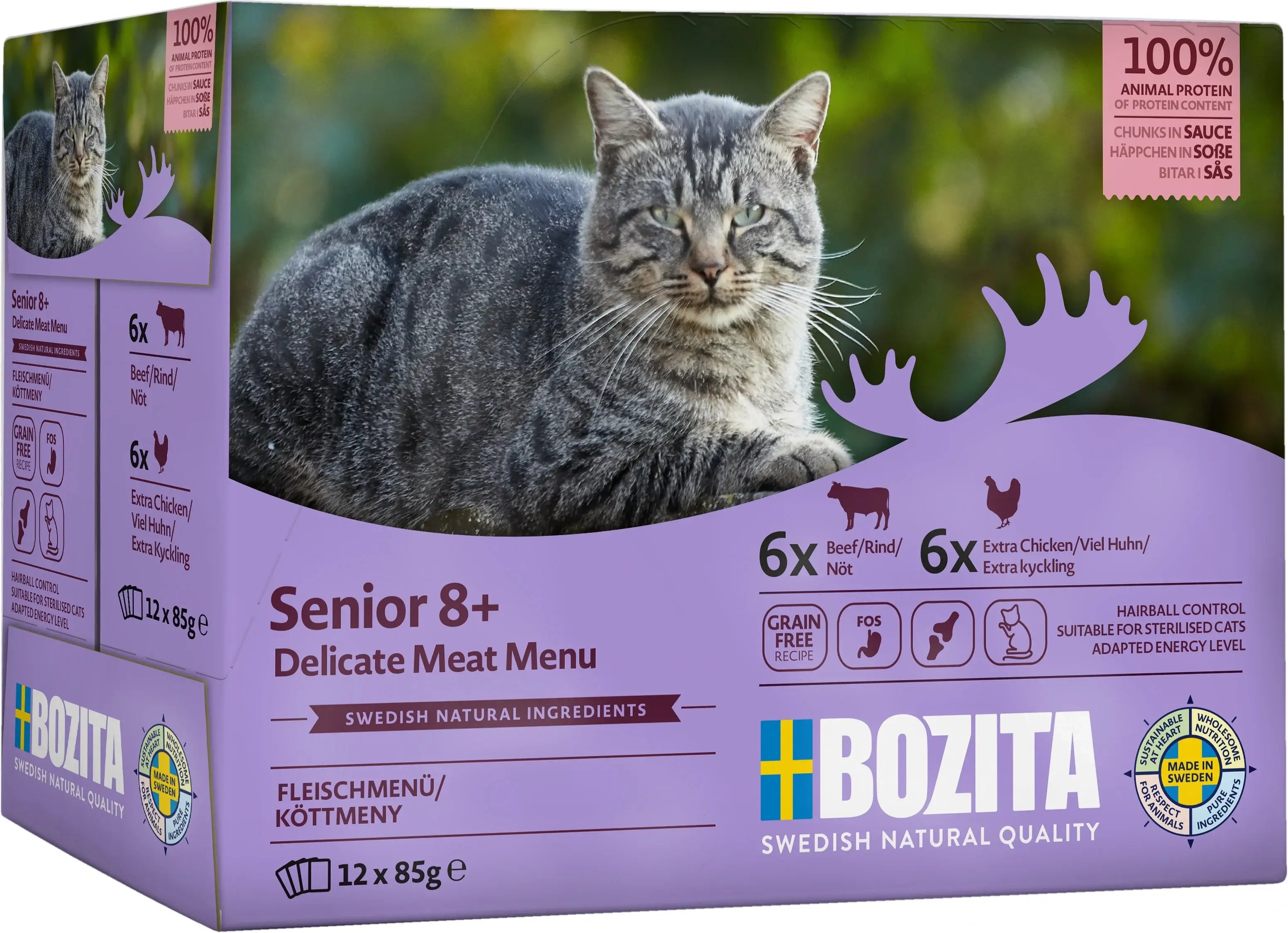 Bozita Senior 8+ Meat Menu In Sauce Våtfoder För Katt 12x85g