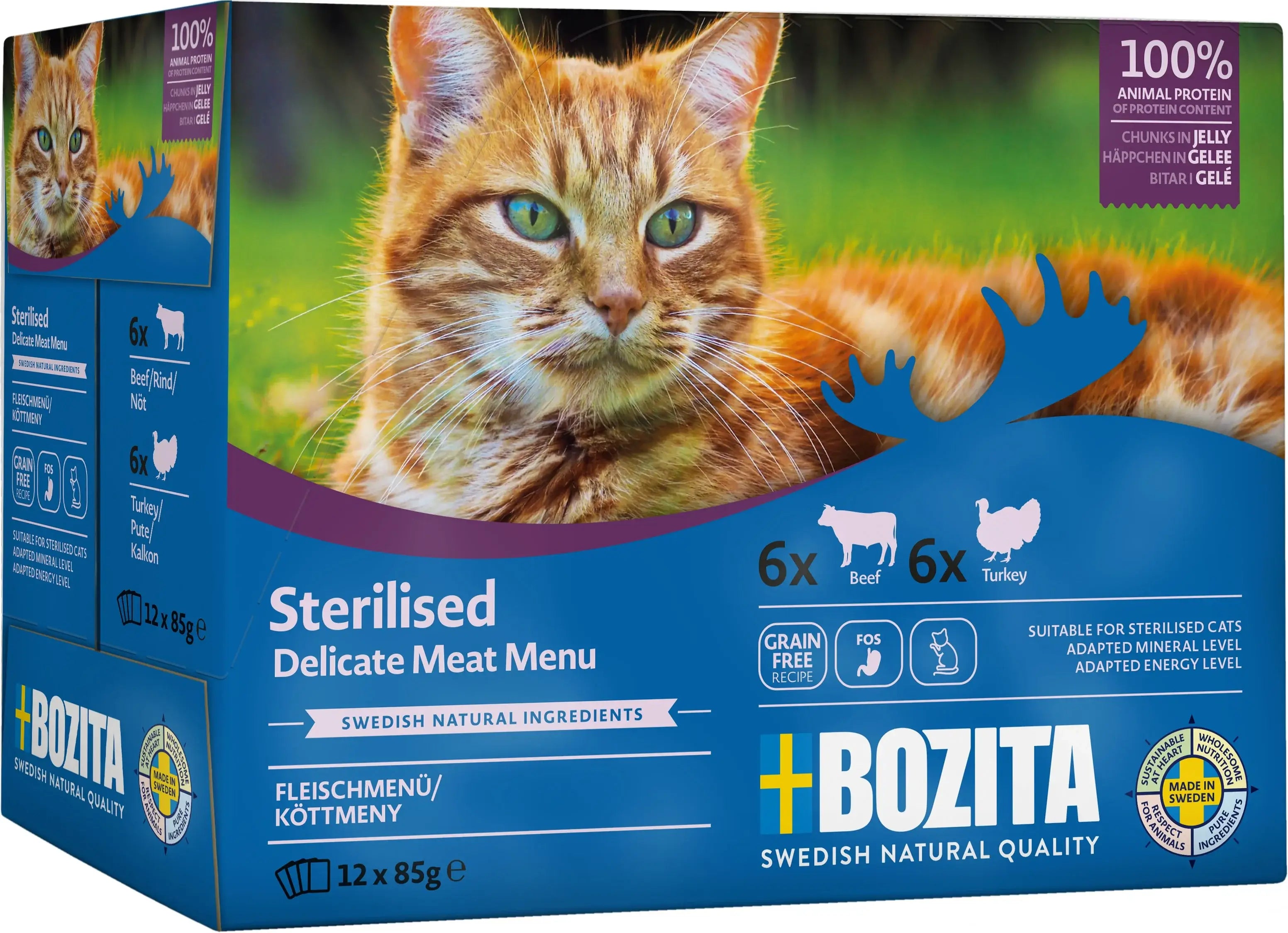 Bozita Sterilised Meat In Jelly Våtfoder För Katt 12x85g
