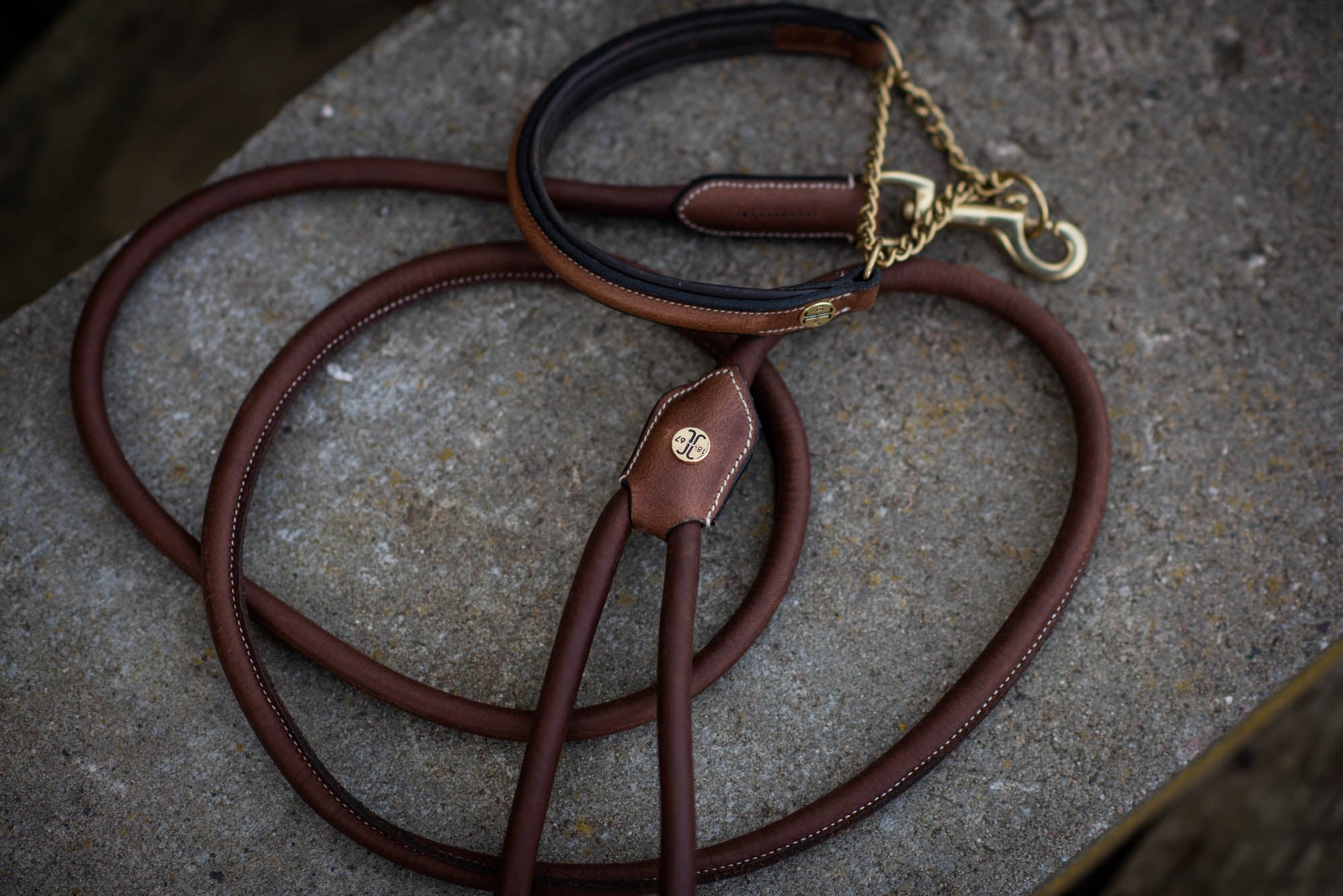 Jacson Asti Hundhalsband - Brun