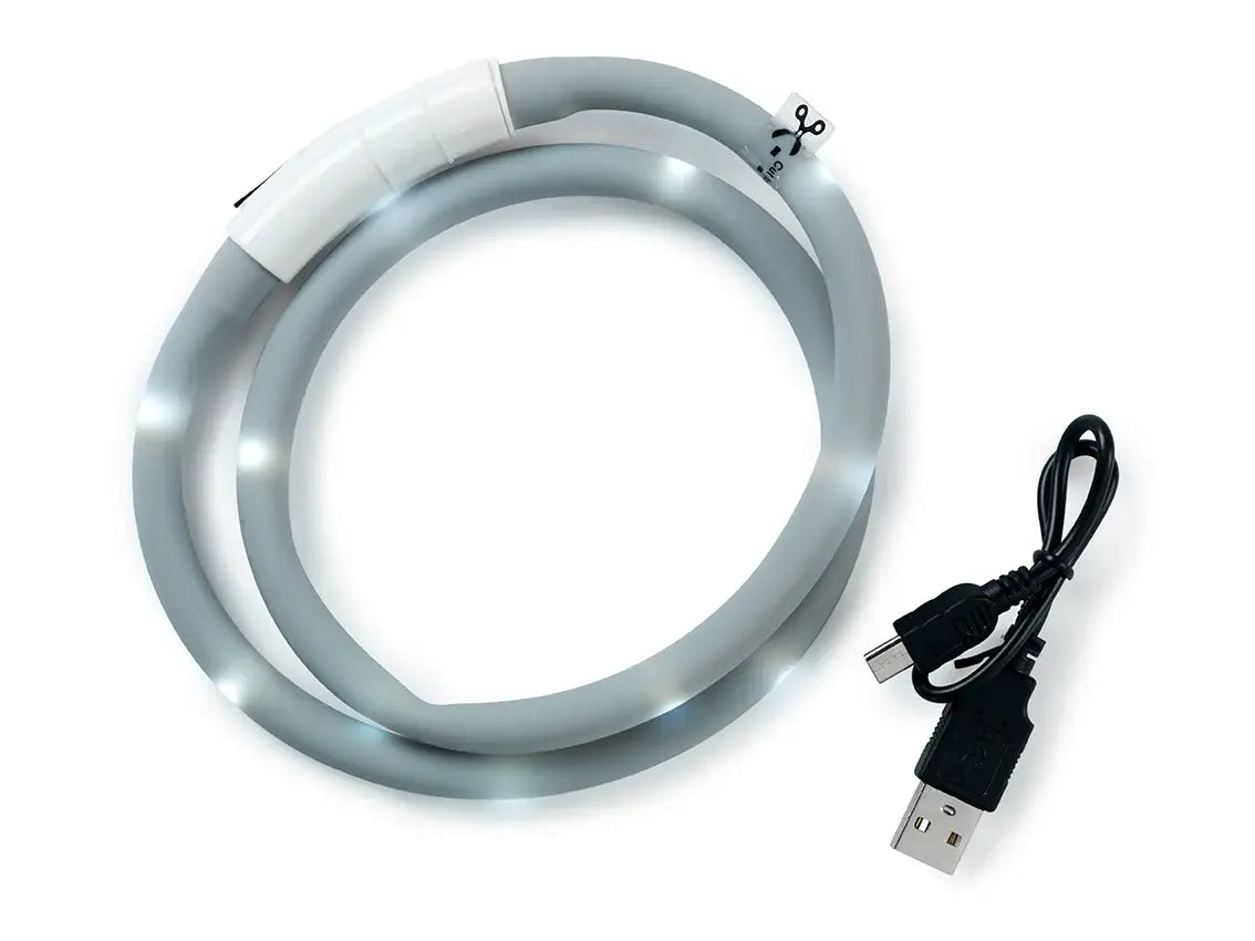 Dogman Blinkhalsband Led - Grå