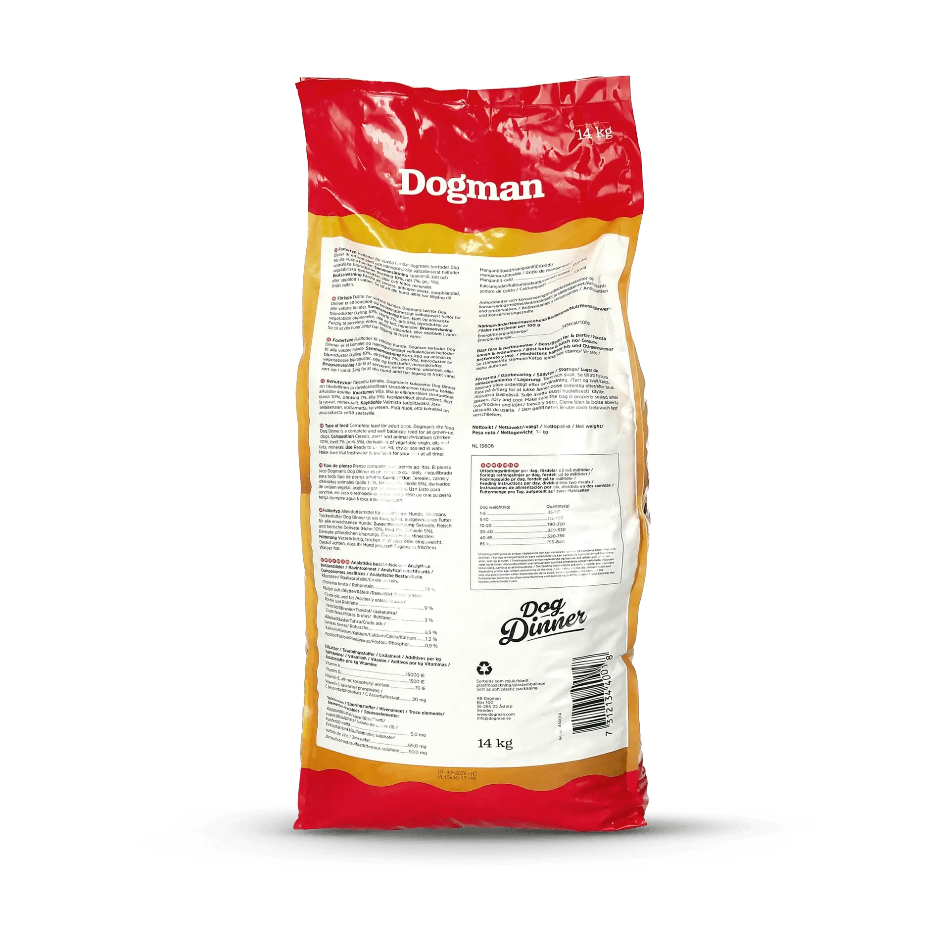 Dogman Dog Dinner 14kg